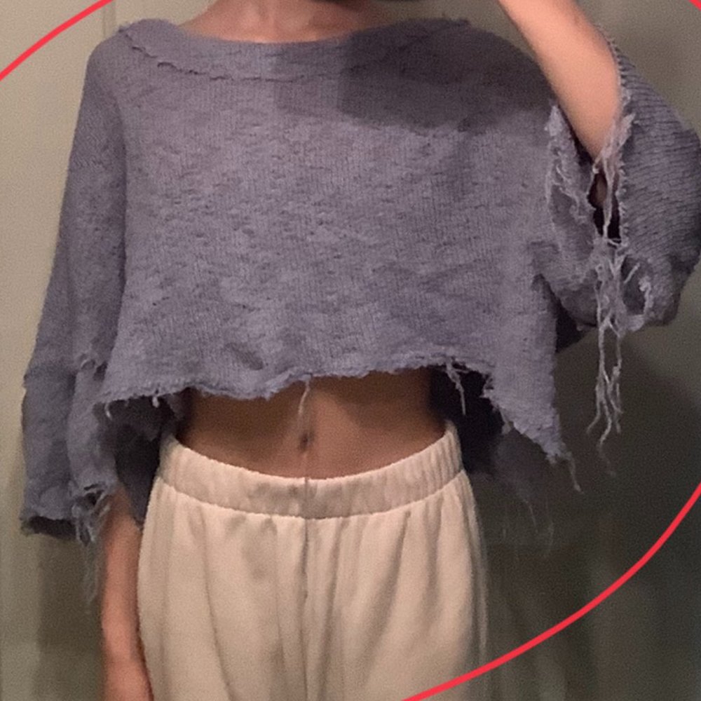 blue earthbound sweater top